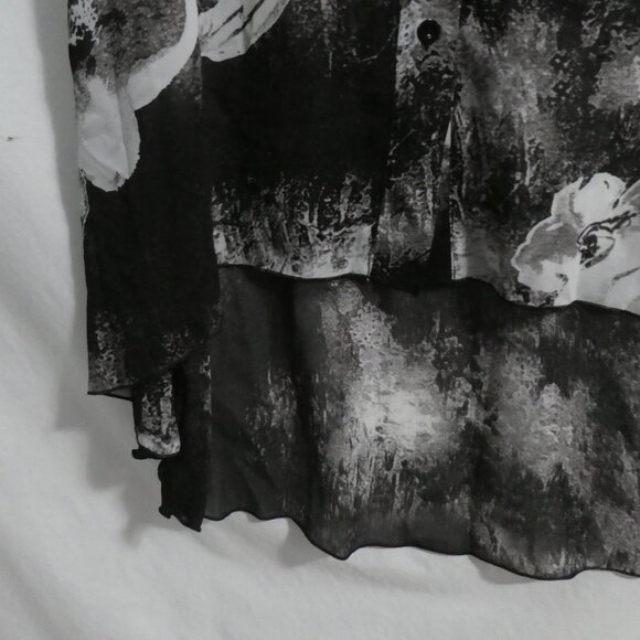 LAVENA FASHION | small | Sheer Button-Up Floral Front Long Shirt Dress | NWT - Picture 9 of 16